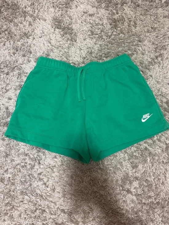 Nike Women's Green Drawstring Athletic Shorts - Picture 1 of 5